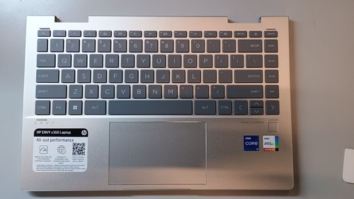 HP X360 N41026-001 - 14-ES Series Palmrest w/ Top Cover + Keyb. Silver Genuine - Afbeelding 2 van 2