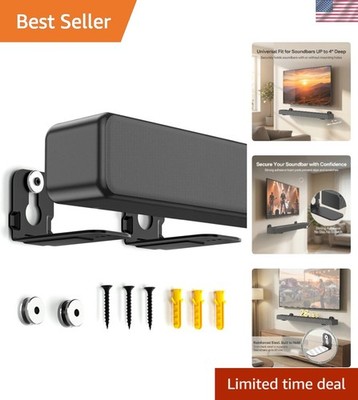 Space-Saving Soundbar Shelf Under TV - Heavy Duty Mount for Ultimate Stability