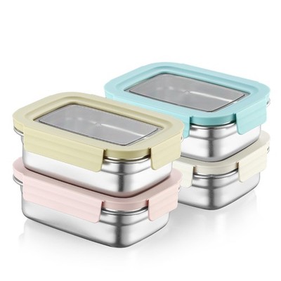 BEFOY 4PCS Stainless Steel Bento Box with Lids 22.8oz Meal Prep freezer Bento...