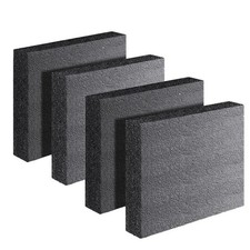 4 Pcs Polyurethane High Density Black Foam Board Sheet Insert Pads 16x12x2in