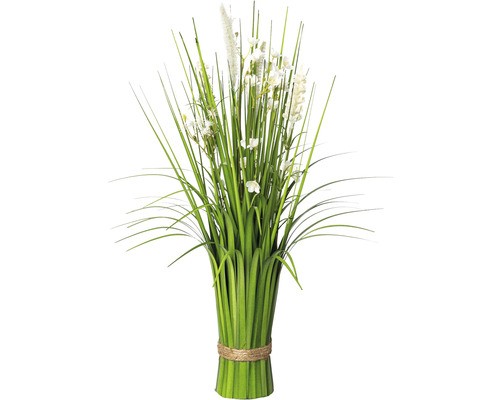 Kunstpflanze Stehgrasbusch HöHe: 48 Cm Weiß-image