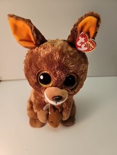 TY Beanie Boos KIPPER the Kangaroo Glitter Eyes Medium 9 inch 23cm MWMTs New Boo