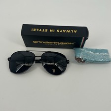 grinderPUNCH M5007-Black- Polarized Oversized Sunglasses NIB