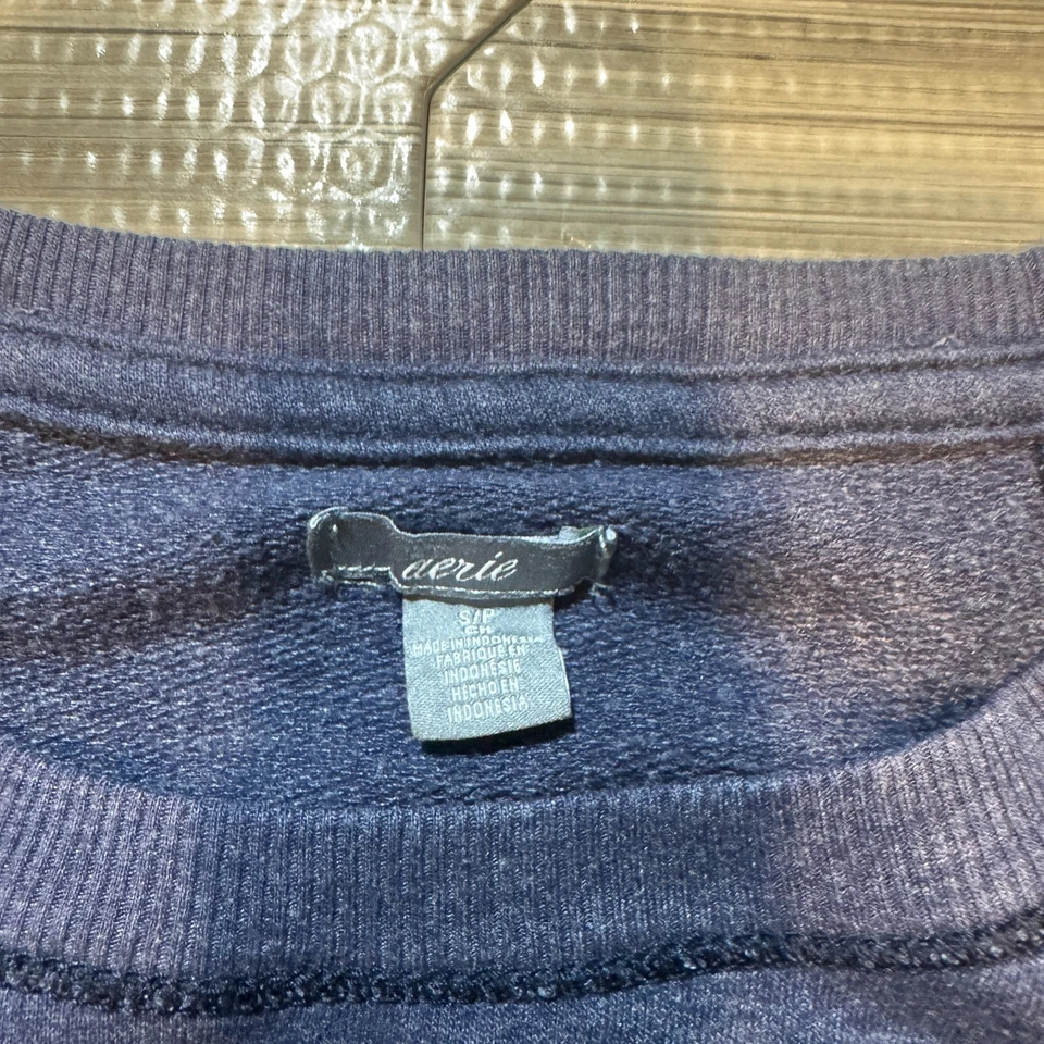 Sudadera para mujer Aerie azul de gran tamaño talla pequeña S Foto 2 de 3