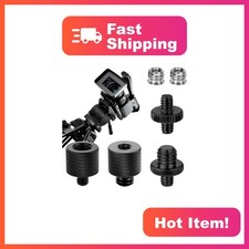 Tripod Screw Adapter 6 Pcs Black 1/4 to 3/8 and 3/8 to 1/4 Male Female Converter
