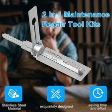 Key Decoder Perfect Match For Key Picking Hook Tool Stainless Steel 1119-S01