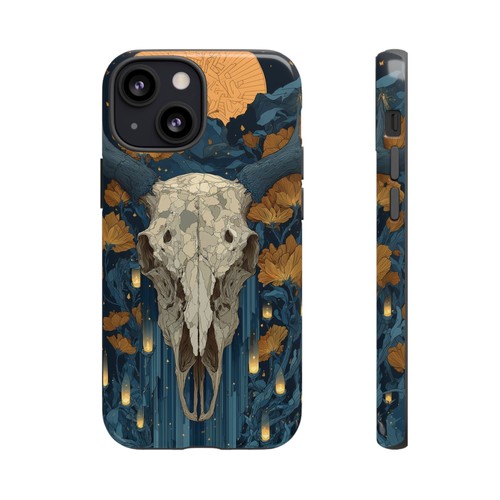 Phone Ink - Cover Case for iPhone Galaxy Pixel - Elk Skull Floral Silk Glow - Picture 94 of 261