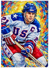 MIKE ERUZIONE * Team USA * HOCKEY * Illustrated Art Card * ATC ACEO