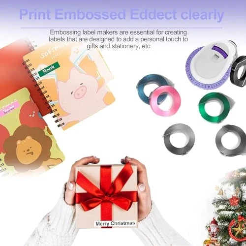 3D Embossing Label Maker with 3 Tapes - Handheld Embosser Machine