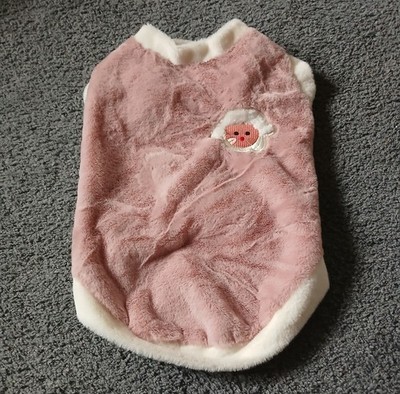 Cat Faux Rabbit Fur Cat Vest Fluffy Plush Warm Fleece Sweatshirt Pet Sweater L