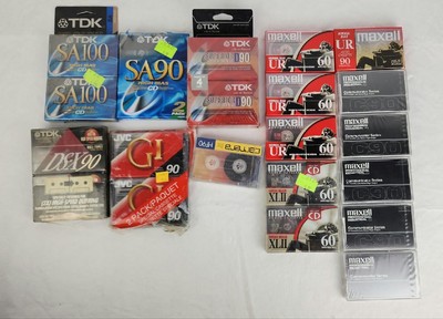 Lot of New Sealed Blank Cassette Tapes (Carrera Maxell and TDK )