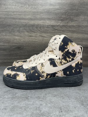 Nike Air Force 1 High Acid Wash Sneakers Mens Size 9 Black Pink Lot AR1954-001