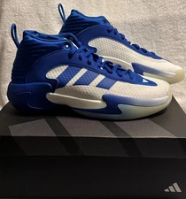 Adidas Exhibit Select 2.0 Mid Tea White/Blue Basketball Shoes Size 10 NIB