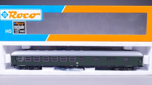 Vagón de tren rápido H0 DC Roco 44743 2. Kl. con compartimento para equipaje BD4üm DB EMBALAJE ORIGINAL #GO_1747 | Zustand: Gebraucht