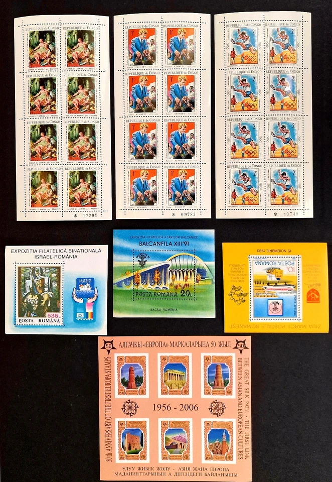Colección Mundial de Sellos MNH - 76 Estampillas 28 Bloques - Juegos Olímpicos de Fútbol etc. Foto 3 de 4