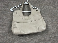 Furla Satchel Bag Womens Large Beige Pebbled ...