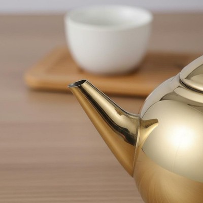 Teekanne mit Filter leicht zu reinigen Edelstahl-Teekanne tropffrei für Café