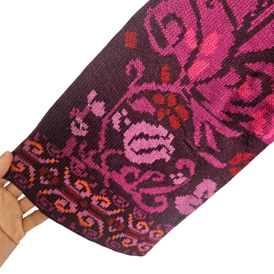 Cárdigan Suéter Coldwater Creek Mujer Lana Floral Talla XL Boho Cottage Hygge Foto 4 de 4