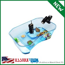 Turtle Tank Aquarium,Reptile Tank, Terrapin Lake with Platform Plants for Pet Re