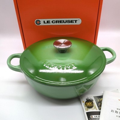 Le Creuset Marmite 22cm 8.2/3'' 2.6L 2.3/4qt Rosemary Green Cast Iron USED