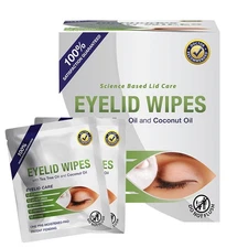 Lunovus Premium Eyelid Wipes With Tea Tree and Coconut Oil - Cleansing Wipes... 