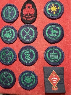 12 Vintage Girl Guide Patches Various Designs