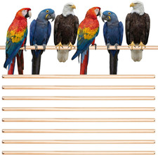 8 Pcs Bird Perches for Cage Accessories, Wooden Perch Rods Replacement with Doub