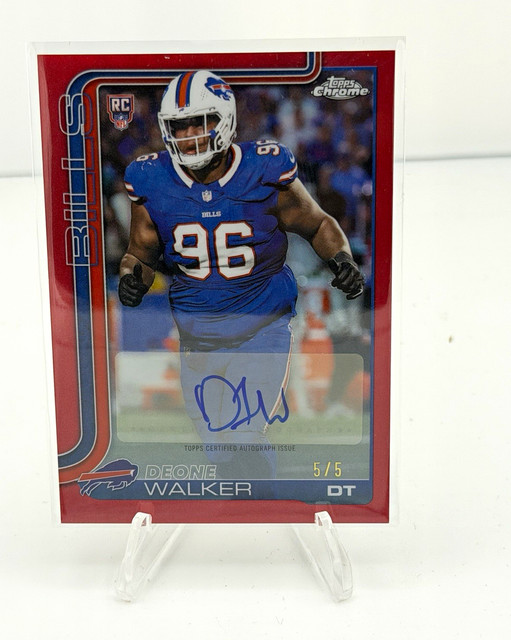 Topps 2025 Chrome Deone Walker Rookie Autographs Auto #RA-DW 5/5 Bills