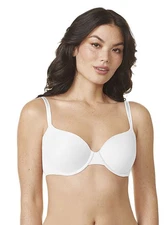 Warner's WHITE No Side Effects Seamless Comfort T-Shirt Bra, US 40C, UK 40C