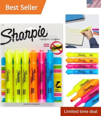 Accent Tank-Style Highlighters, 6 Colored Highlighters 25876PP
