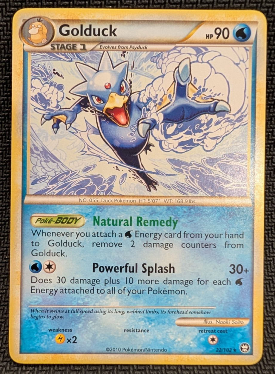 Pokemon - Golduck Rare 22/102 - 2010 HGSS: Triumphant - NM