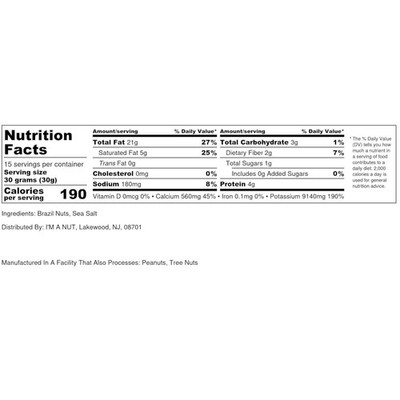 Wild Harvested Brazil Nuts, 16 oz - High Selenium