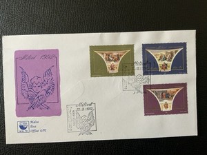 Malta 1992 #B75-B77 Christmas - FDC