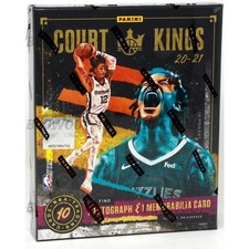 2020-21 Panini Court Kings NBA Basketball Hobby Box 1 Auto & Mem Factory Sealed