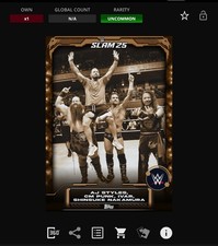 VIDEOGAME Topps Slam PRIZE WHEEL Holiday Monochrome AJ STYLES CM PUNK IVAR & SHI