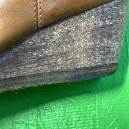 Botas Frye para mujer talla 8 cuero marrón tacón de cuña zapatos informales occidentales - Imagen 9 de 11