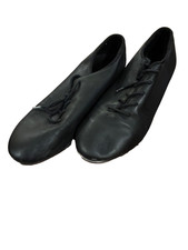 So Danca Black Tap Shoes Women s 5.5 Leather Lace Up Dance Shoes Metal Taps