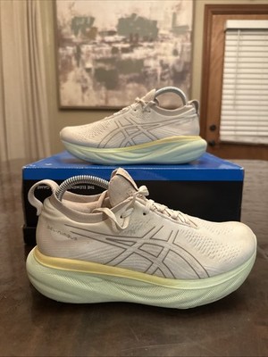 Asics Gel-Nimbus 25 Womens Size 8.0 Beige Green Athletic Running Shoes Sneakers