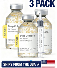 3pc NEW SUNGBOON EDITOR Deep Collagen Silk Peptide Intensive Ampoule-
