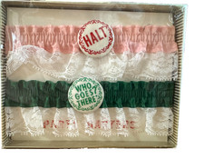 Vintage Party Garters, Novelty Funny Halt, Who Goes There, Very Kitschy, Wedding