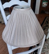 Royal Lamp Shade Large Pleated Damask Empire Beige 12x19"