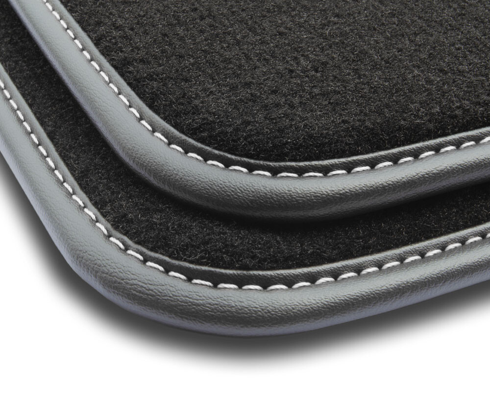 Tapis de sol Kia Sportage V velours premium anti-salissure cuir blanc