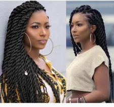 Sexy Micro Braids Wig Synthetic Box Braided Lace Front Wigs Black Wigs for Women