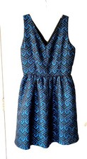 C. LUCE Womens Sleeveless V-Neck Texture Dress with Pockets Size Small
