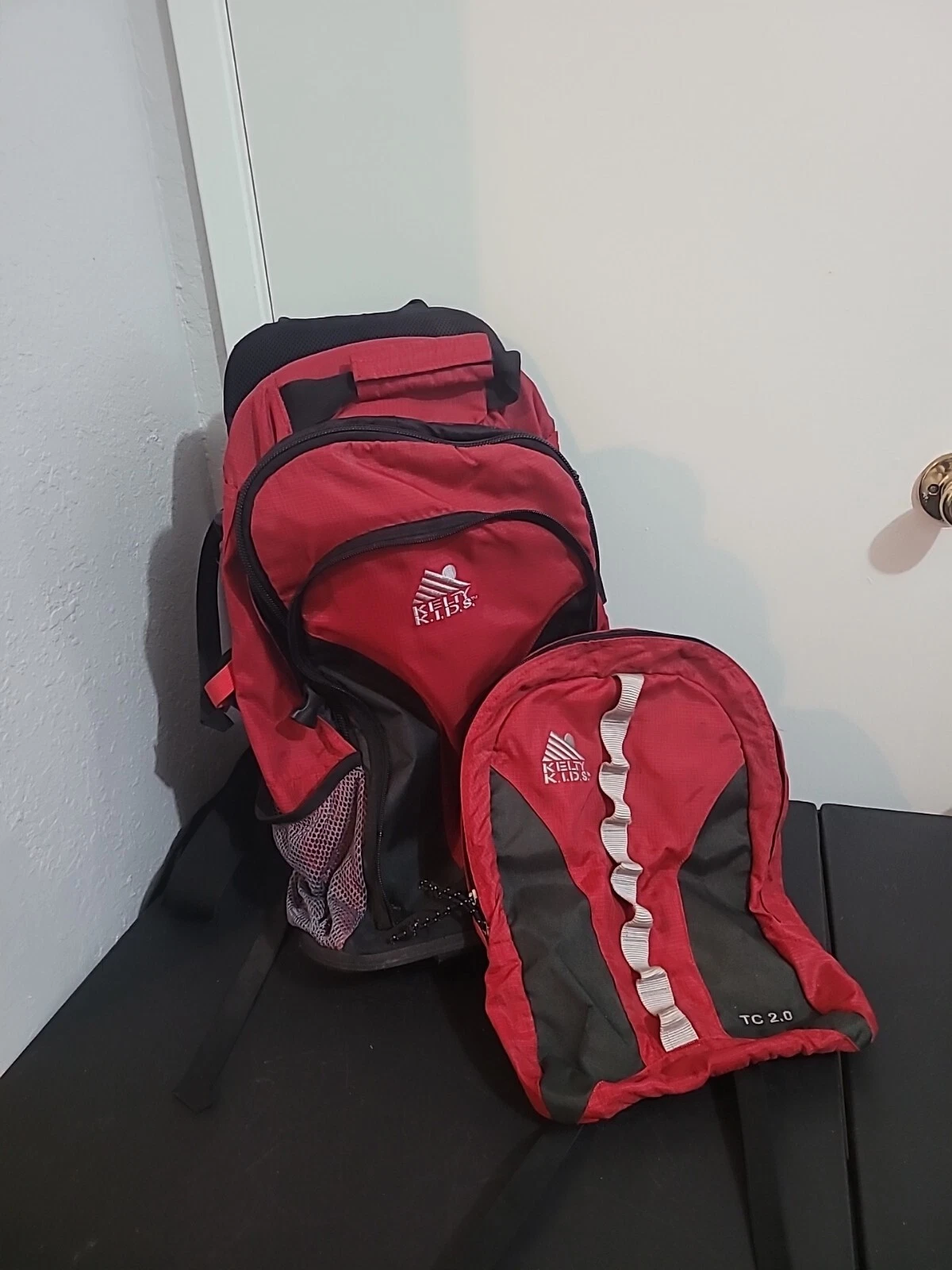 Kelty Kids backpack Red Carrier Hiking Camping Child Baby Pack TC 2.0 2 Bags