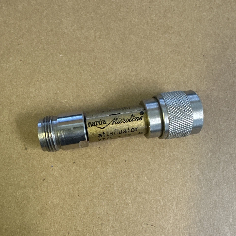 NARDA 777C 20dB 19.8 DC 12.4 GHz ATTENUATOR N-TYPE MALE TO FEMALE CONNECTOR - Image 2 of 4