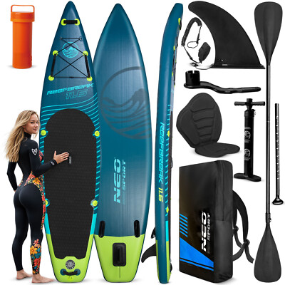 NEO-SPORT Aufblasbar Stand Up Paddle Board SUP Board KommplettSet 320 cm