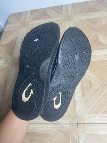 OluKai Hokua Men’s Black Flip Flops US Size 14 Preowned Red And Black - Picture 3 of 5