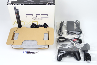 Sony Playstation 2 PS2 Slim Console Black SCPH-77000 CB Box F/S