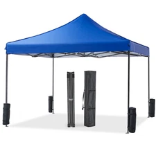 ZUNMOS Pop- up Canopy Tent 10x10 ft Garden Beach Picnic Sunshade Easy Setup